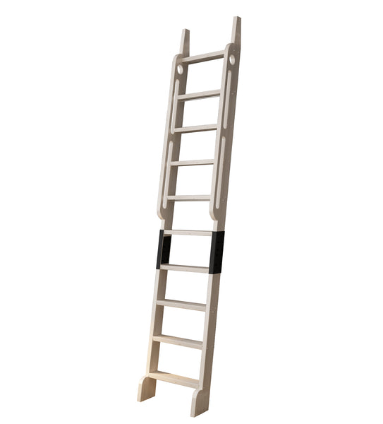 Rolling Library Wooden Step Ladder with Glab Handle,Height 87" 96" 108" 120"