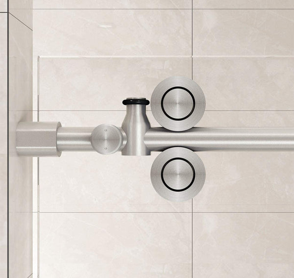 DIYHD Frameless Sliding Glass Track barn Style Shower Door Hardware