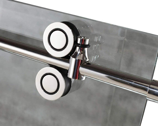 DIYHD Frameless Sliding Glass Track barn Style Shower Door Hardware