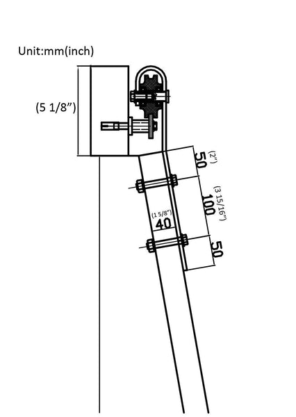 DIYHD Stainless Steel Sliding Library Ladder Hardware(No Ladder)