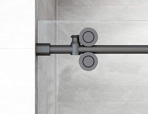 DIYHD Frameless Sliding Glass Track barn Style Shower Door Hardware