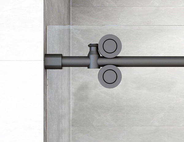 DIYHD Frameless Sliding Glass Track barn Style Shower Door Hardware