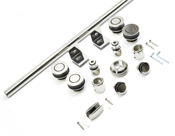 DIYHD Frameless Sliding Glass Track barn Style Shower Door Hardware