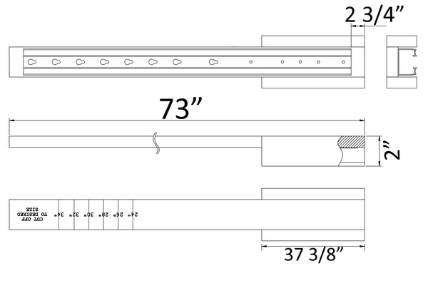 DIYHD Sliding Pocket Door Frame And Rolling Hardware,Fit Door Height 80in / 96in